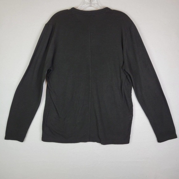 Diktat Mens Knit Viscose Wool Lightweight Sweater Size Large Black Made in Italy - Picture 9 of 9